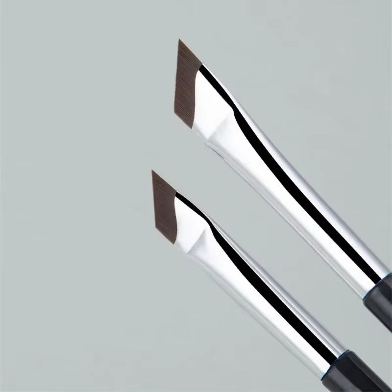 2Pcs Angled Blade Eyeliner Brush Ultra Thin Fine Eyebrow Brush Flat Sickle Eyeliner Brushes Thin Angled Eyeliner Makeup Tools