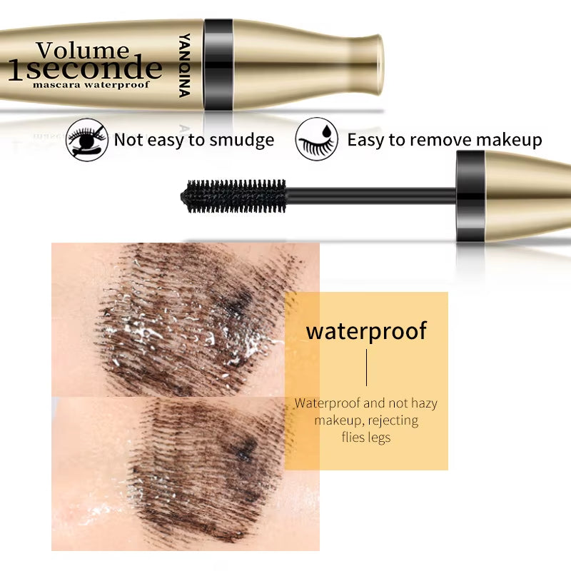 3D Fiber Mascara Long Black Waterproof Black Mascara Volume Curling Eyelash Extension Makeup Cosmetic Mascara Liquid