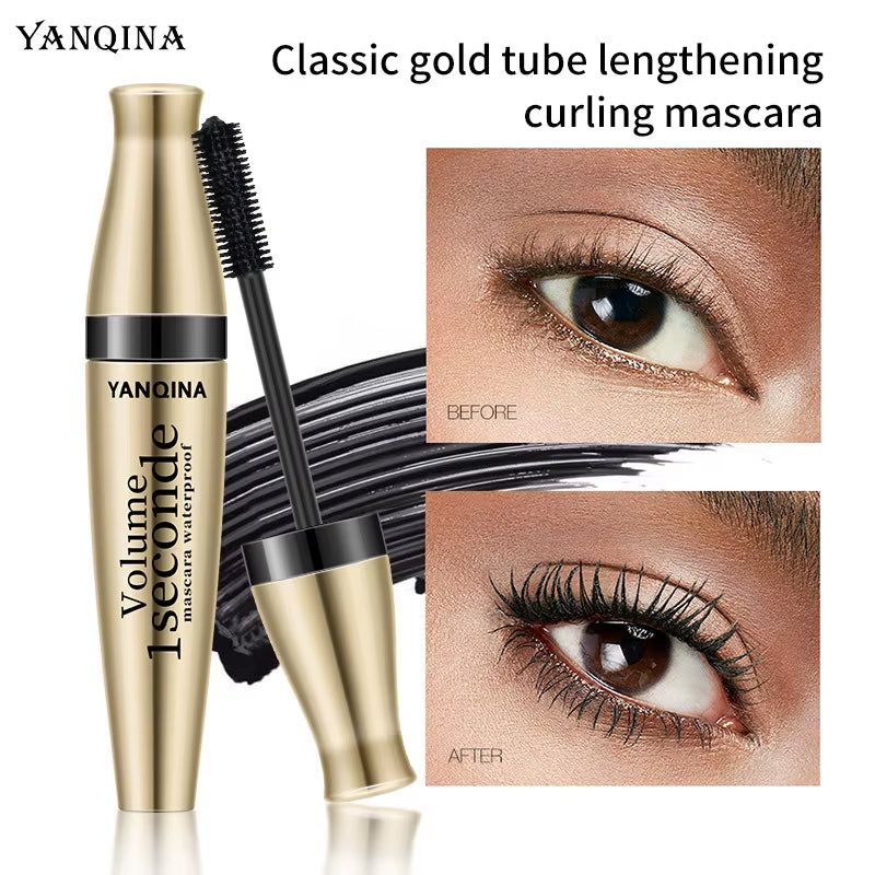 3D Fiber Mascara Long Black Waterproof Black Mascara Volume Curling Eyelash Extension Makeup Cosmetic Mascara Liquid